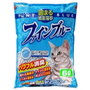 固まる紙製猫砂 ファインブルー